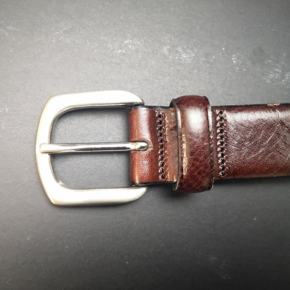 Florsheim Made in Italy Men's Size 30 Brown Full Grain Italian Leather Belt